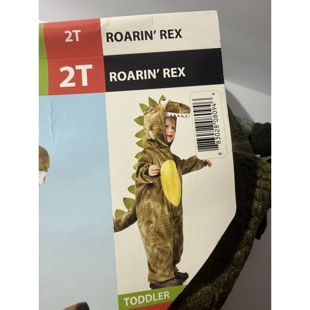 New Roaring Rex dinosaur Halloween Costume for Toddler kid boy / girl, Size 2T